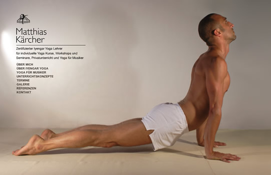 Main page layout screenshot for the website of Matthias Kärcher